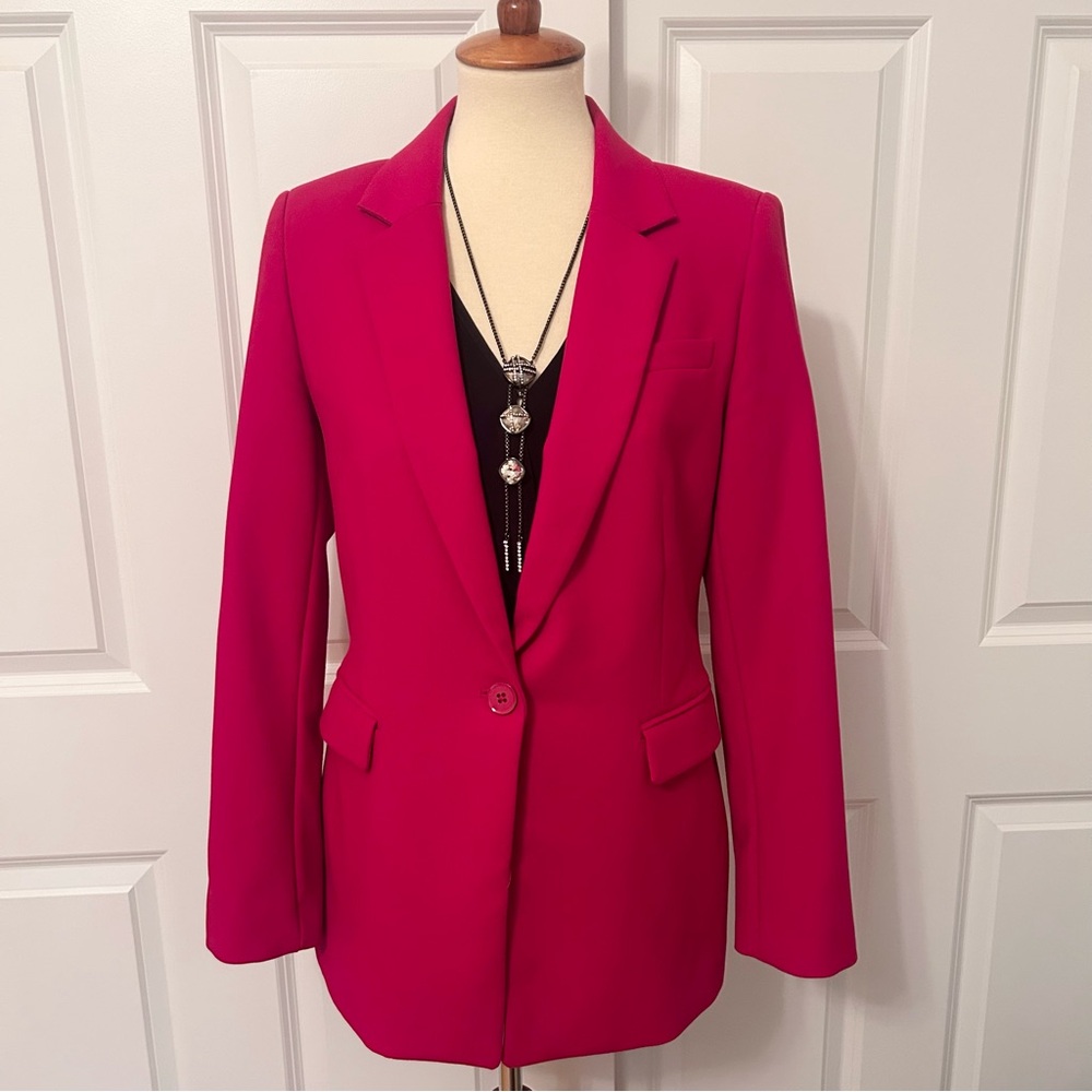 White House Black Market Bright Pink Blazer NWOT